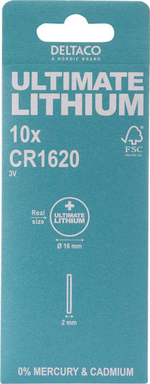 Deltaco Батерии Литий За часовници CR1620 3V 10бр