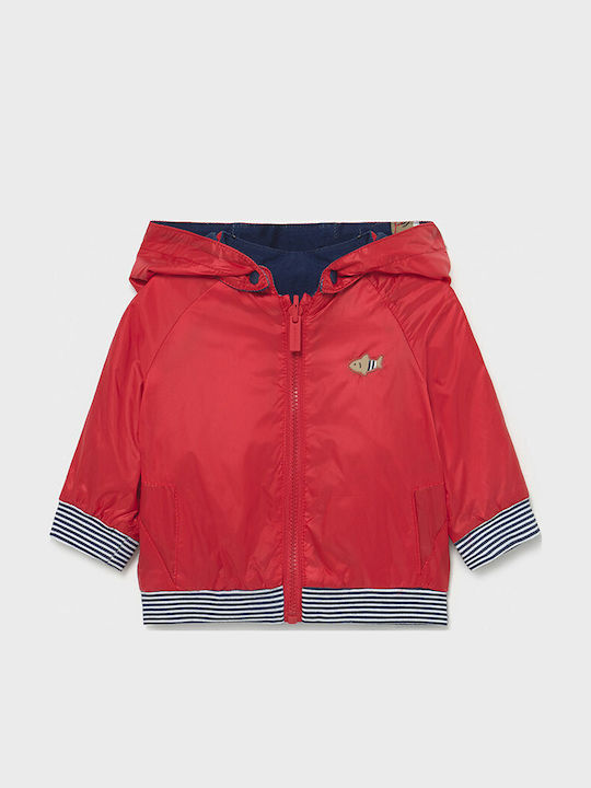 Ecofriends Kids Sports Short Windproof Double Sided Hooded Red