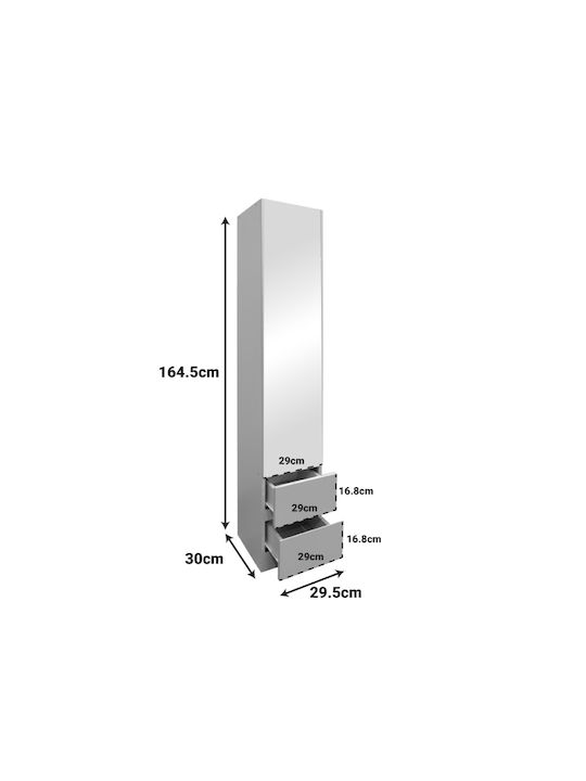 Етажерка Lostro Бял Оттенък 29.5x30x164.5см