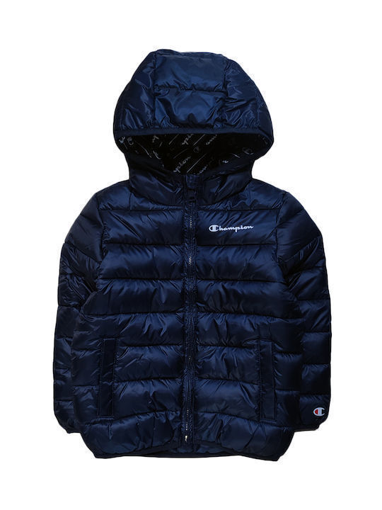 Kids' Sports Jacket Short with Hood Navy Blue