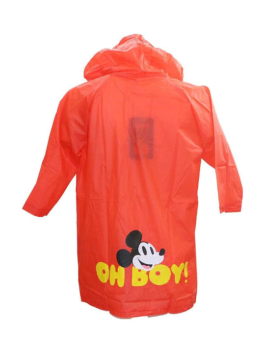 Wasserdicht Kinder Freizeitjacke Kurz mit Kapuze Rot Mickey Mouse