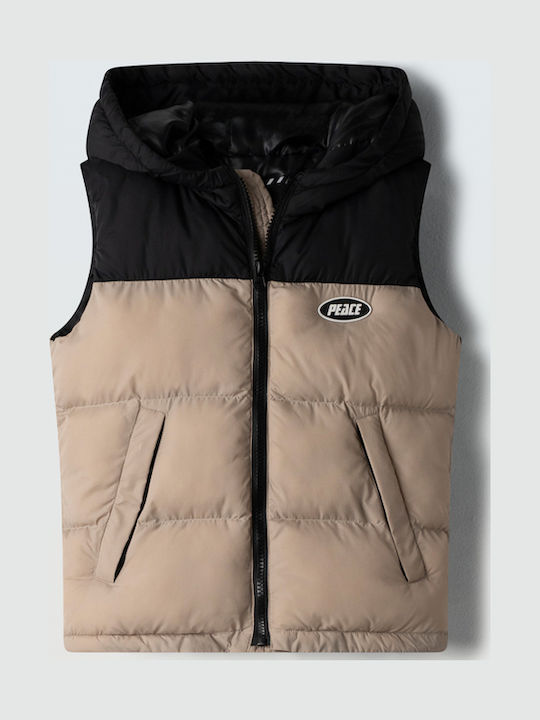 Hashtag Kids Quilted Jacket Black Brown