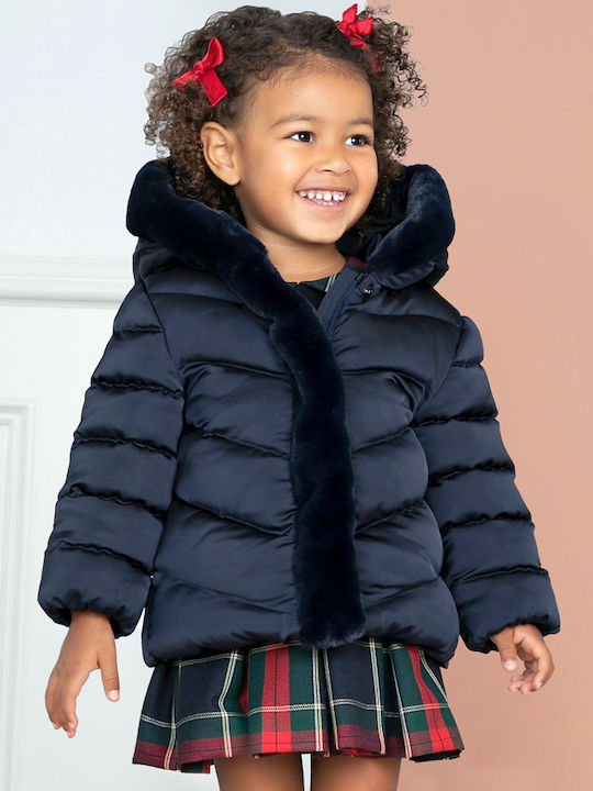 Kids' Casual Jacket Short with Hood Blue