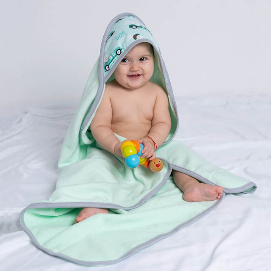 Kidizi Hooded Baby Bath Towel Blue