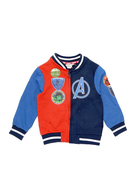 Fleece Kinder-Sweatshirt Strickjacke Blau