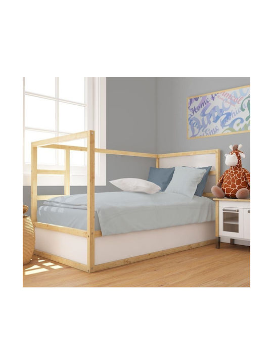 Dimcol Baby Bettbezug Bebe Solid Light Blue-grey 120x160cm.