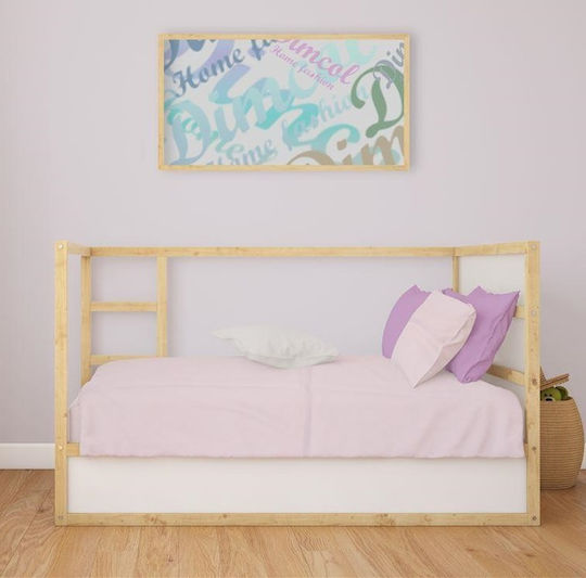 Dimcol Βρεφική Παπλωματοθήκη Bebe Solid Light Purple 120x160εκ.
