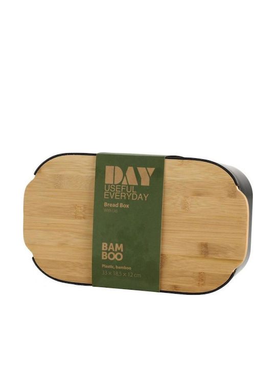 Espiel Day Bread Box made of Bamboo Black 12x33x18cm