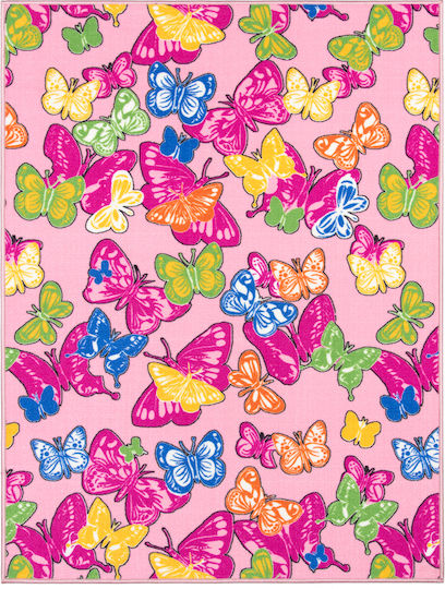 Kids Rug Carpet Nikotex Butterflies 133x190 Cm