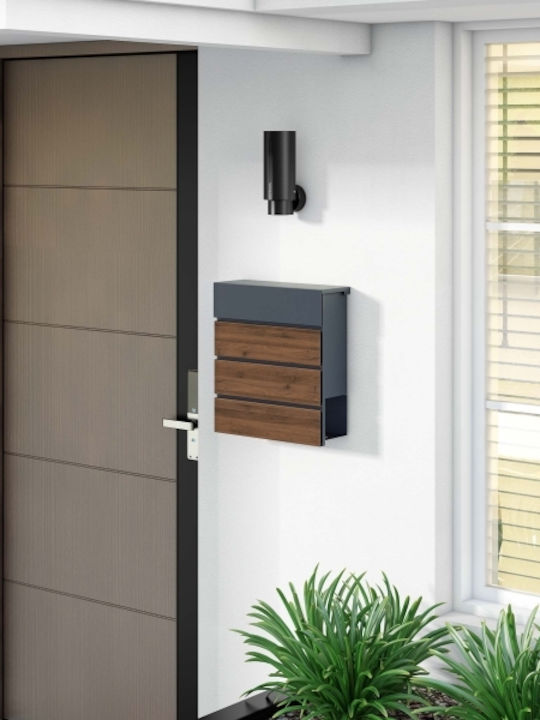 Wiltoc Outdoor Mailbox Metallic in Brown Color 37x13x41cm