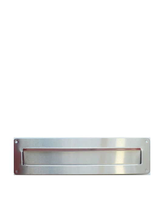 Viometal Θυρίδα Γραμματοκιβωτίου Inox σε Ασημί Χρώμα 38x10cm