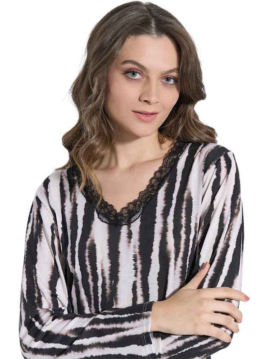 Jeannette Lingerie Winter Women's Nightdress Animal Print