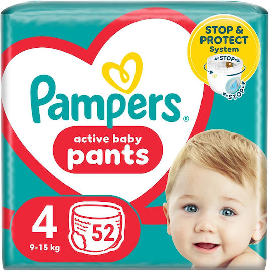 Pampers Scutece chiloțel Jumbo Pack Nr. 4 pentru 9-14kg 52buc