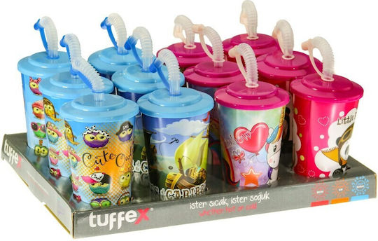 Tuffex Παιδικό Ποτηράκι από Πλαστικό Κόκκινο 400ml
