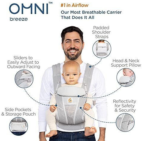 Ergobaby Класически Марсипан Omni Breeze с Максимално Тегло 20кг Natural Beige BCZ360PNATBGE