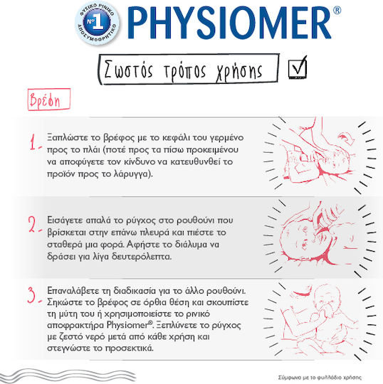 Physiomer Baby Comfort Ρινικό Σπρέι με Θαλασσινό Νερό για Βρέφη και Παιδιά 115ml