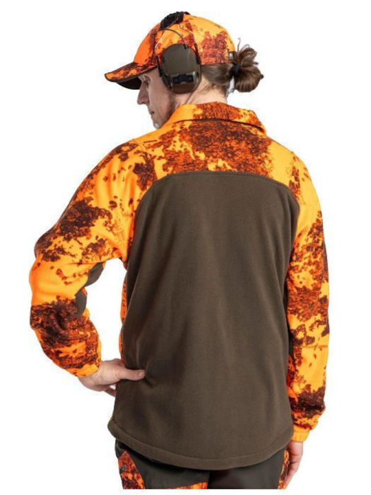 Pinewood Oviken Hunting Cardigan Fleece Orange
