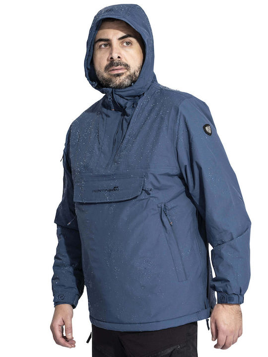 Pentagon Uta Anorak 2.0 Αδιάβροχο Κυνηγετικό Μπουφάν Fleece Μπλε