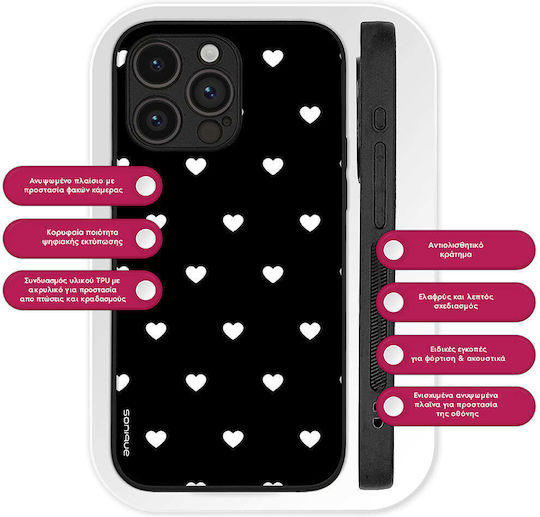 Sonique Heart Series Case Motorola Moto G86 5G Black 02