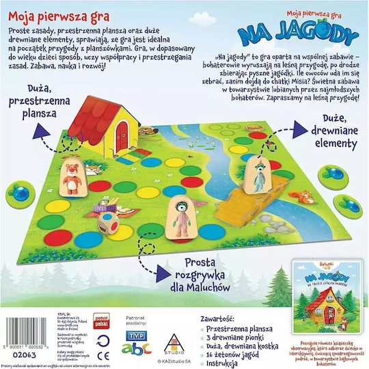 Board Game My first game For Berries for 2-3 Players 2.5+ Years Old (PL) Trefl