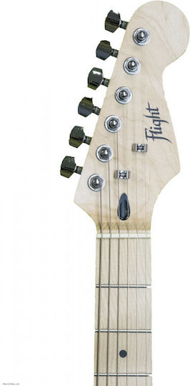 Flight Electric Guitar ST Style with SSS Pickups Arrangement Red
