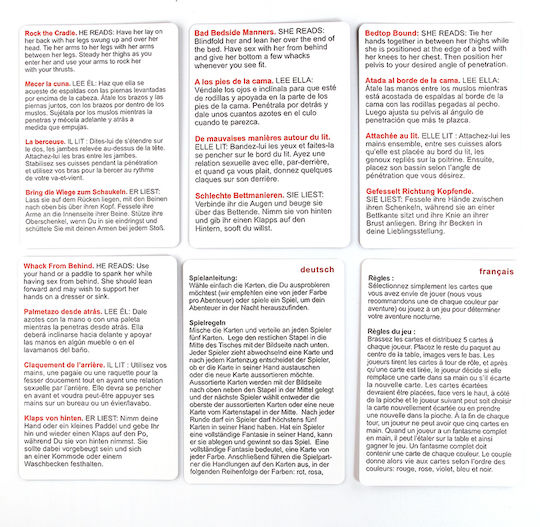 50 Positions Bondage Cards