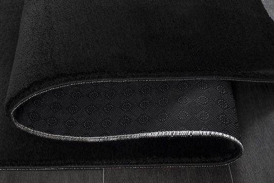 Vitrin Rutschfest Teppich Rechteckig Pelzige Black