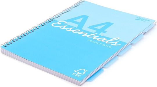 Τετραδιο Διπλο Σπιραλ A4 Unipad Essentials Τρυπες 200σελ 60 Gsm 2 Χρωματα Ασορτι Pukka