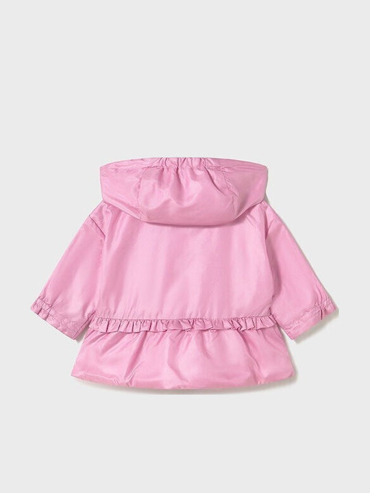 Kids' Casual Jacket Windproof Double Sided with Hood Pink