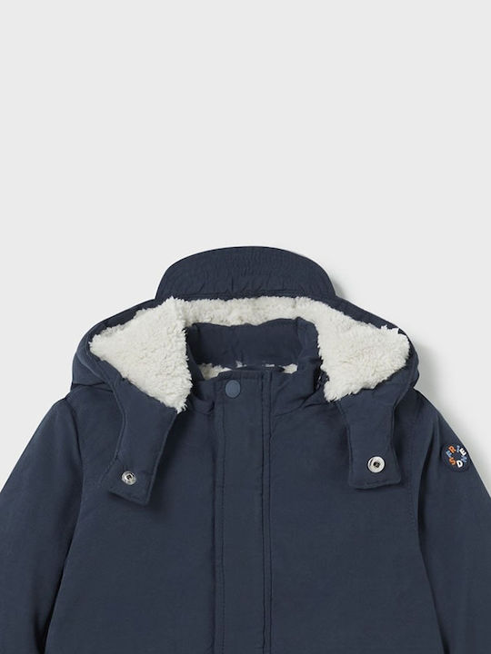 Kids' Parka with Hood Navy Blue
