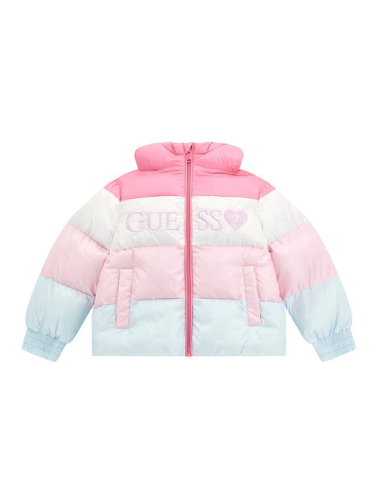 Down Jacket Kids Casual Coat with Hood Pink