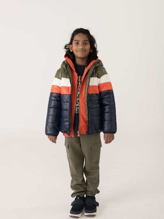 Kids' Casual Jacket Double Sided with Hood Dark Blue