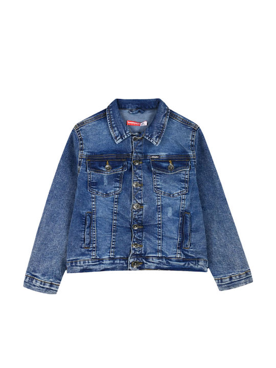 Kids' Denim Jacket Short Blue