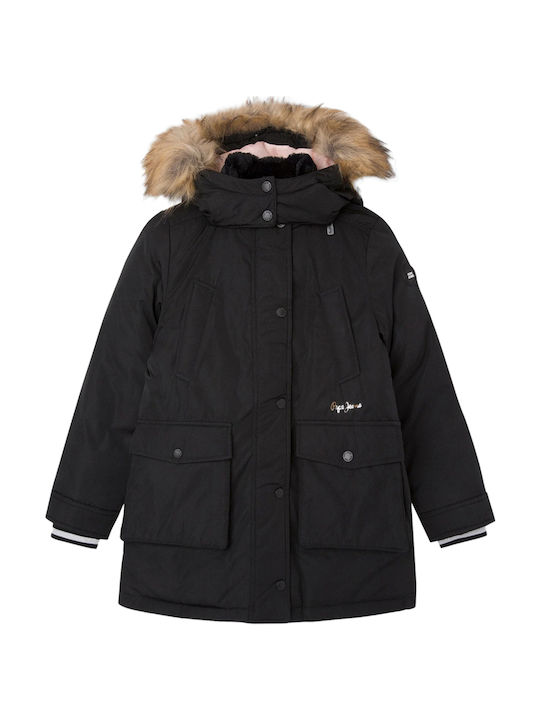Aspen Kinderjacken & Winterjacken Parka Lang mit Kapuze Schwarz