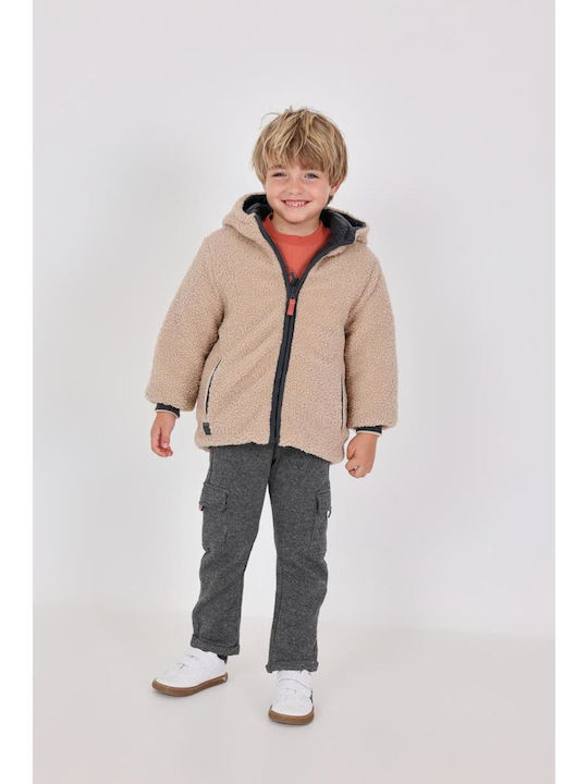 Kids' Casual Jacket Double Sided with Hood Anthracite