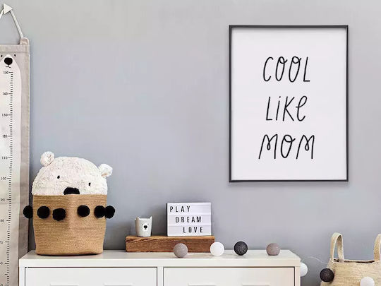 Kids Framed Plastic Wall Painting Cool Like Mom 21x30cm