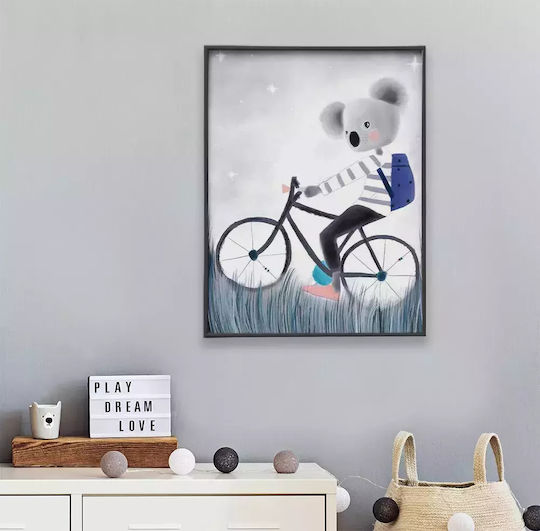 Kids Framed Plastic Wall Painting Koala 21x30cm