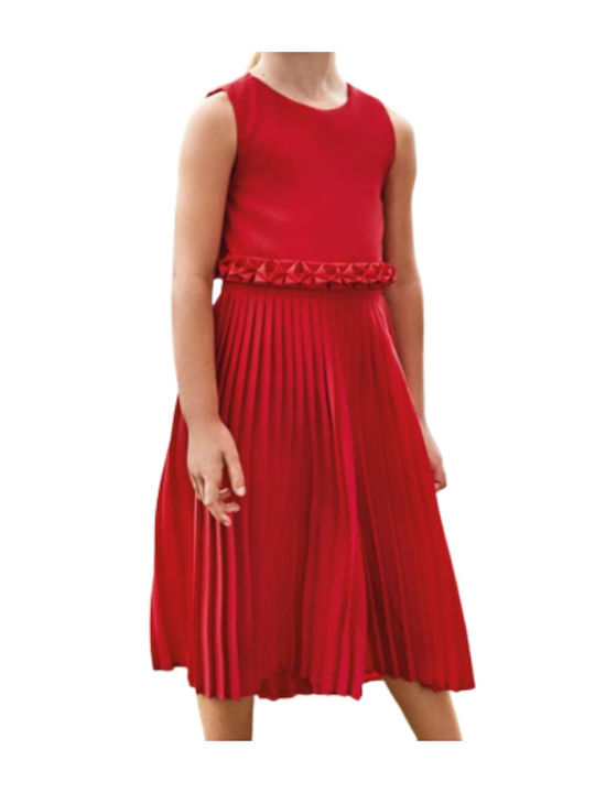 Kids' Fabric Jumpsuit Red