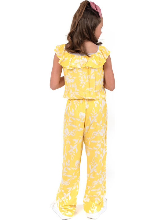 Combinezon din Material Textil pentru Copii Galbenă