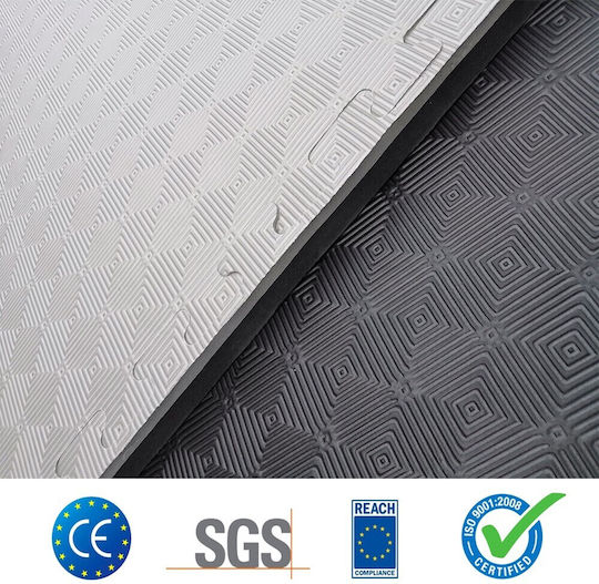 Viking Double Sided Gym Puzzle Mat Black/Grey EVA 100x100x2.0cm Black/Grey 100x100x2cm 1 Piece