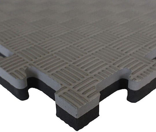 Viking Double Sided Gym Puzzle Mat Black/Grey EVA 100x100x2.0cm Black/Grey 100x100x2cm 1 Piece