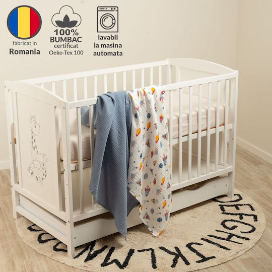 Kidizi Swaddle Blanket Blue 100x100cm. 2pcs
