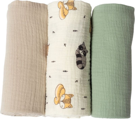 Kidizi Swaddle Blanket Bej 78x78εκ. 3buc