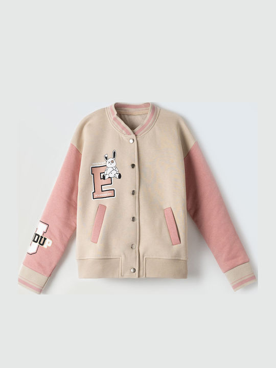 Kids Cardigan Cotton Beige