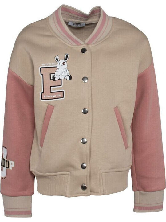 Kids Cardigan Cotton Beige