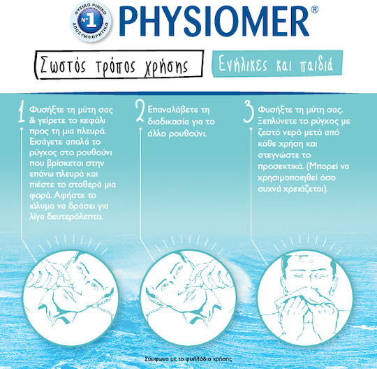 Physiomer Hygiene Prevention Active Kids από 2 Ετών Ρινικό Σπρέι με Θαλασσινό Νερό για Παιδιά 115ml