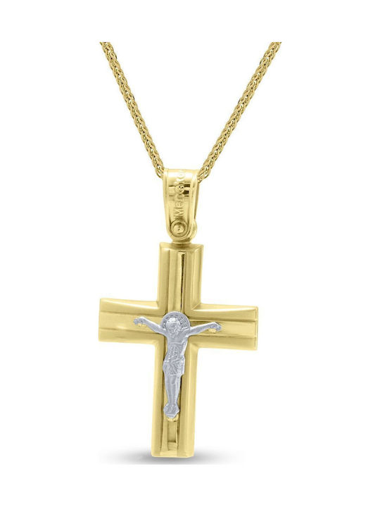 Anorado Herren Gold Kreuz 14K