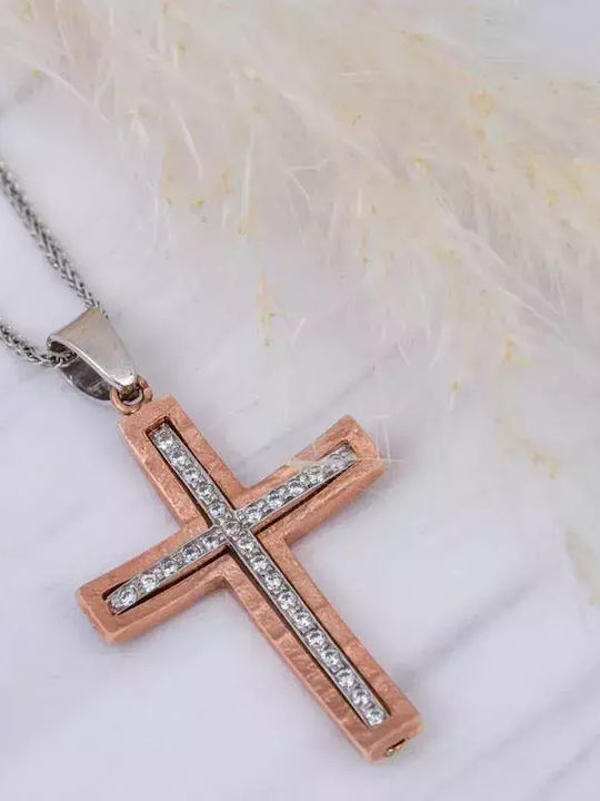 Дамски Златен Кръст 14K с Верижка