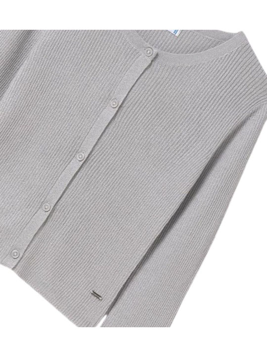 Kids Cardigan Knitted Silver