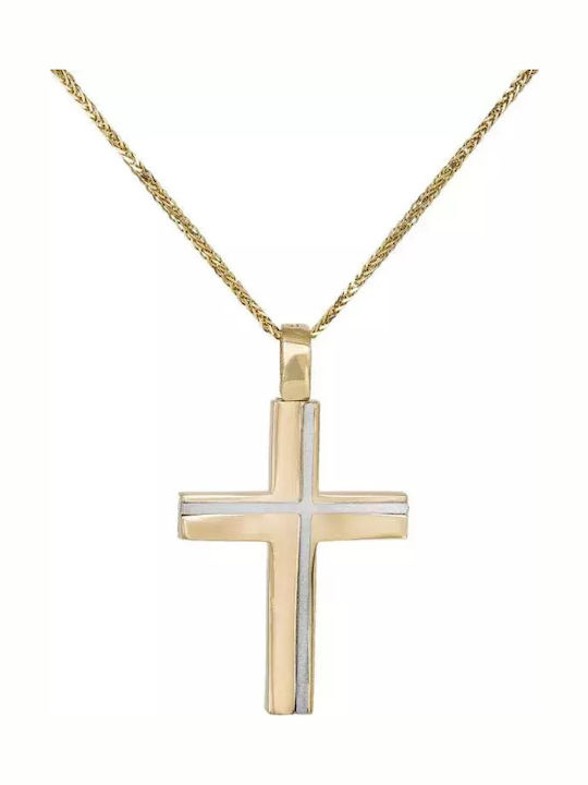 Men's Gold Cross 14K with Chain